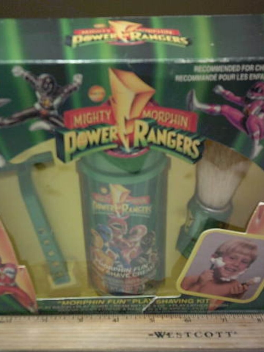 NIB VTG 1994 MIGHTY MORPHIN POWER RANGERS PLAY SHAVING KIT BY KID CARE BOX 👦🎁